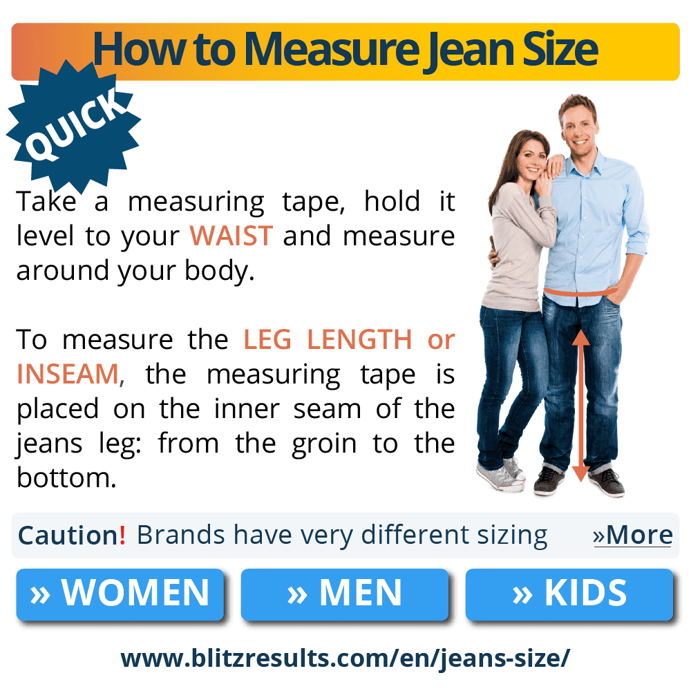 How to measure your jeans size