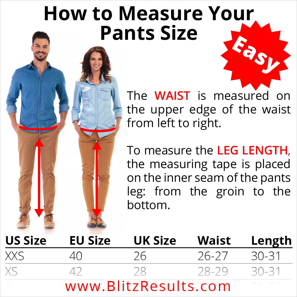 How to measure your pants size
