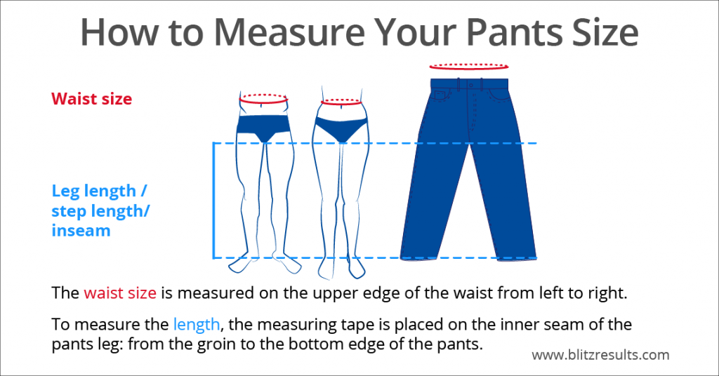 How to measure pants sizes